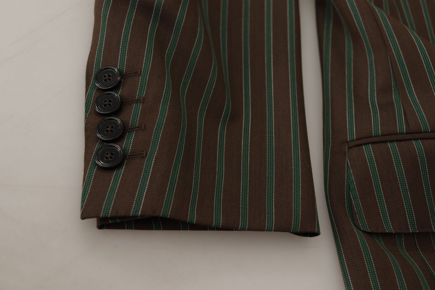 Dolce & Gabbana Multicolor Stripes Double Breasted Blazer Dolce & Gabbana