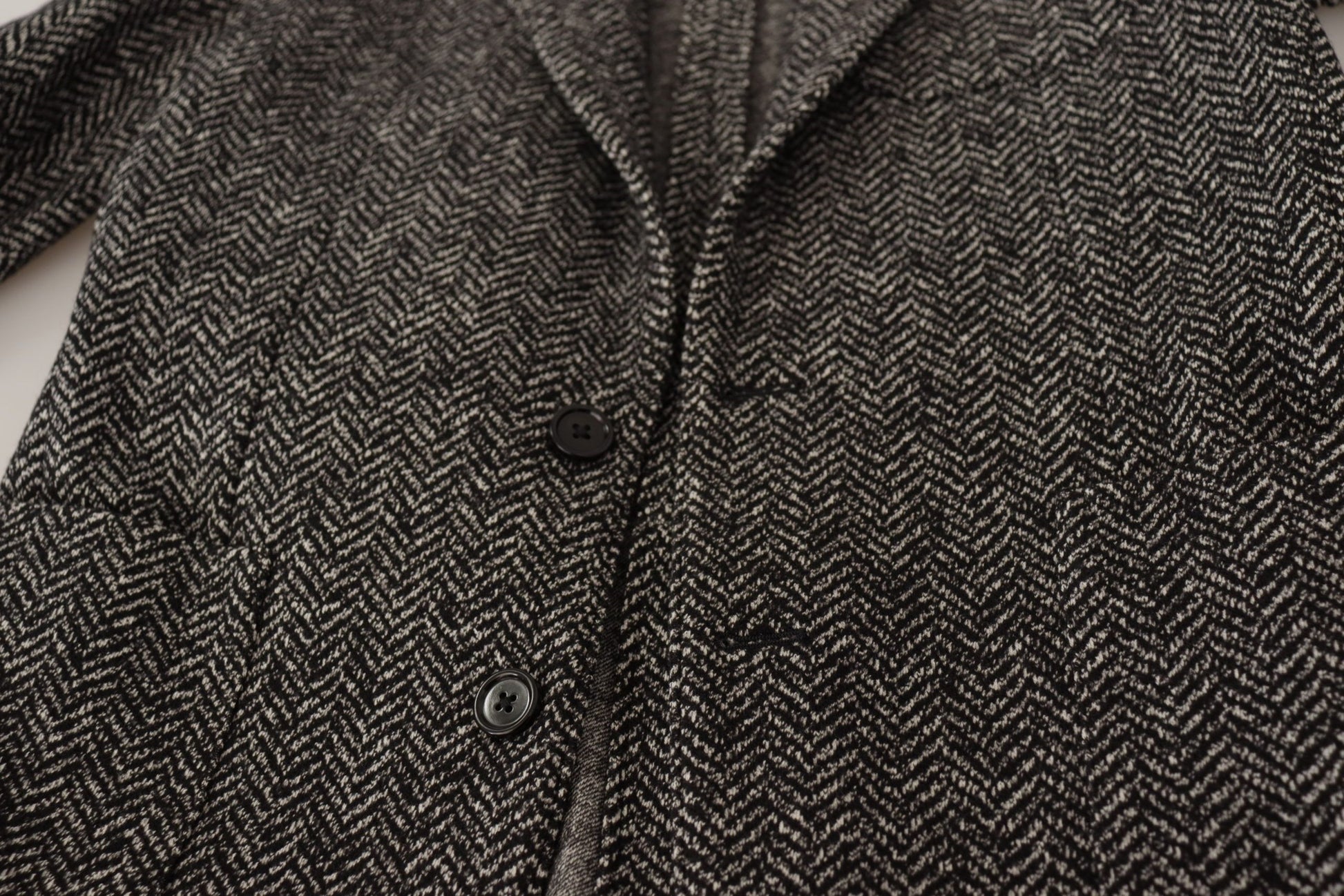 Dolce & Gabbana Gray Cotton Single Breasted Fantasy Blazer Dolce & Gabbana