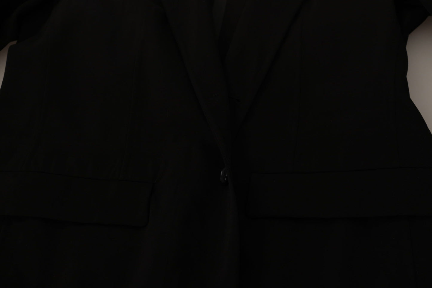 Dolce & Gabbana Black Wool Single Breasted Coat Blazer Dolce & Gabbana