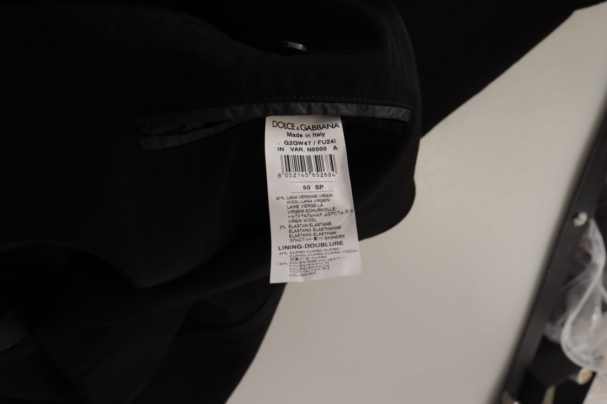 Dolce & Gabbana Black Wool Single Breasted Coat Blazer Dolce & Gabbana