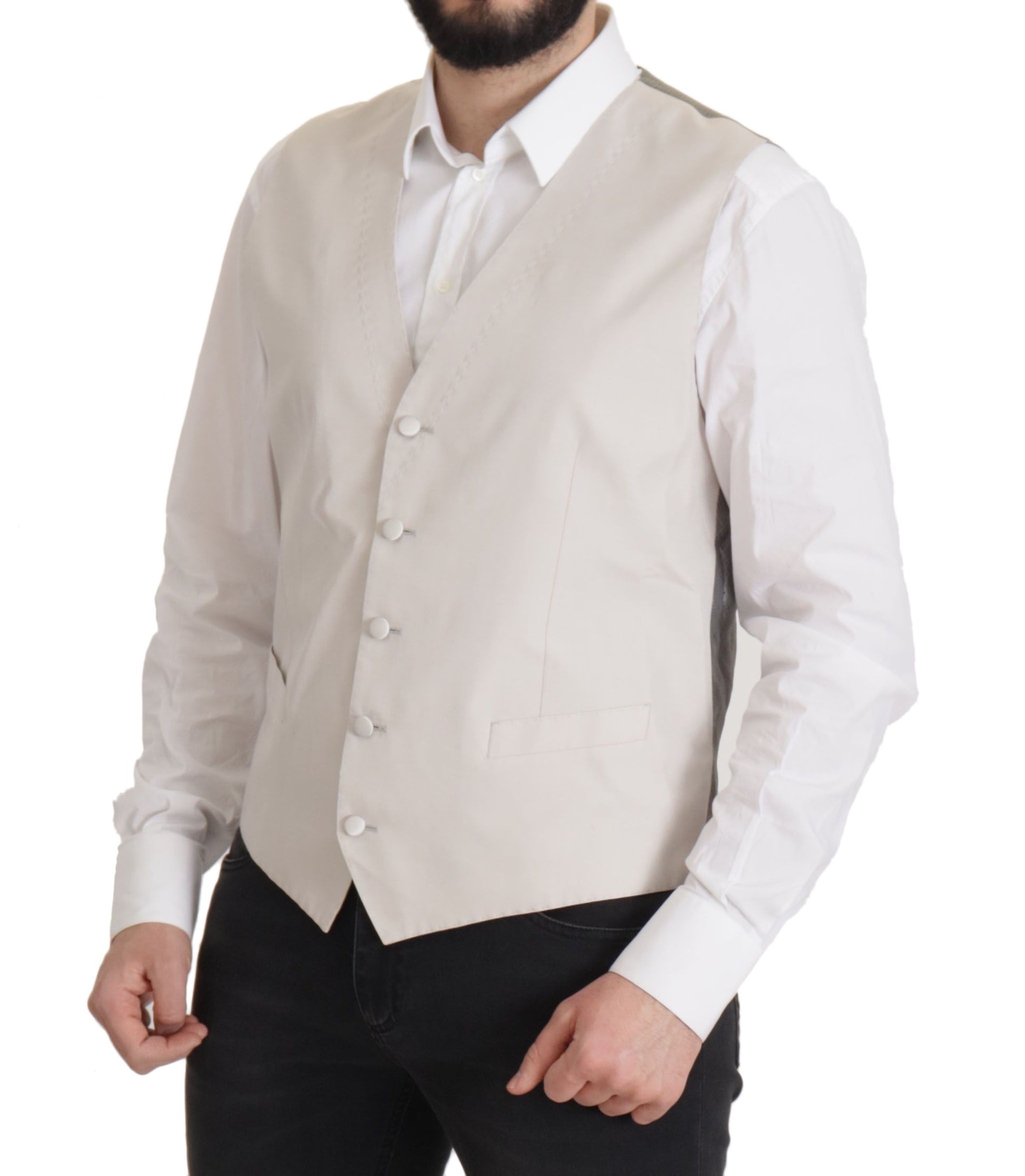Dolce & Gabbana Gray Silk Single Breasted 2 Pc Blazer Dolce & Gabbana