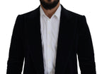 Dolce & Gabbana Black Cotton Cardigan Long Coat Men Jacket - Eljoys Fashion 