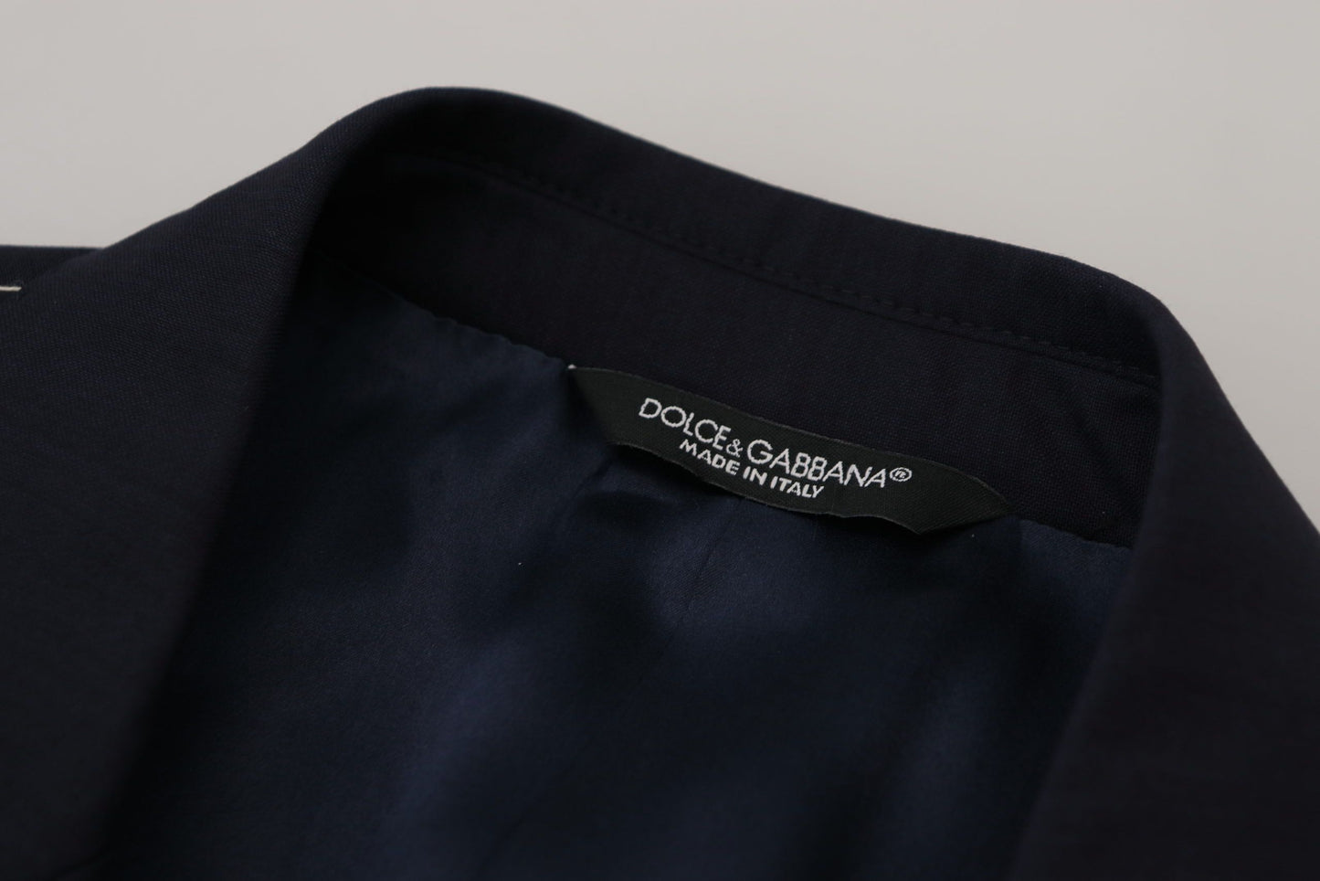 Dolce & Gabbana Blue Wool Single Breasted Coat Blazer Dolce & Gabbana