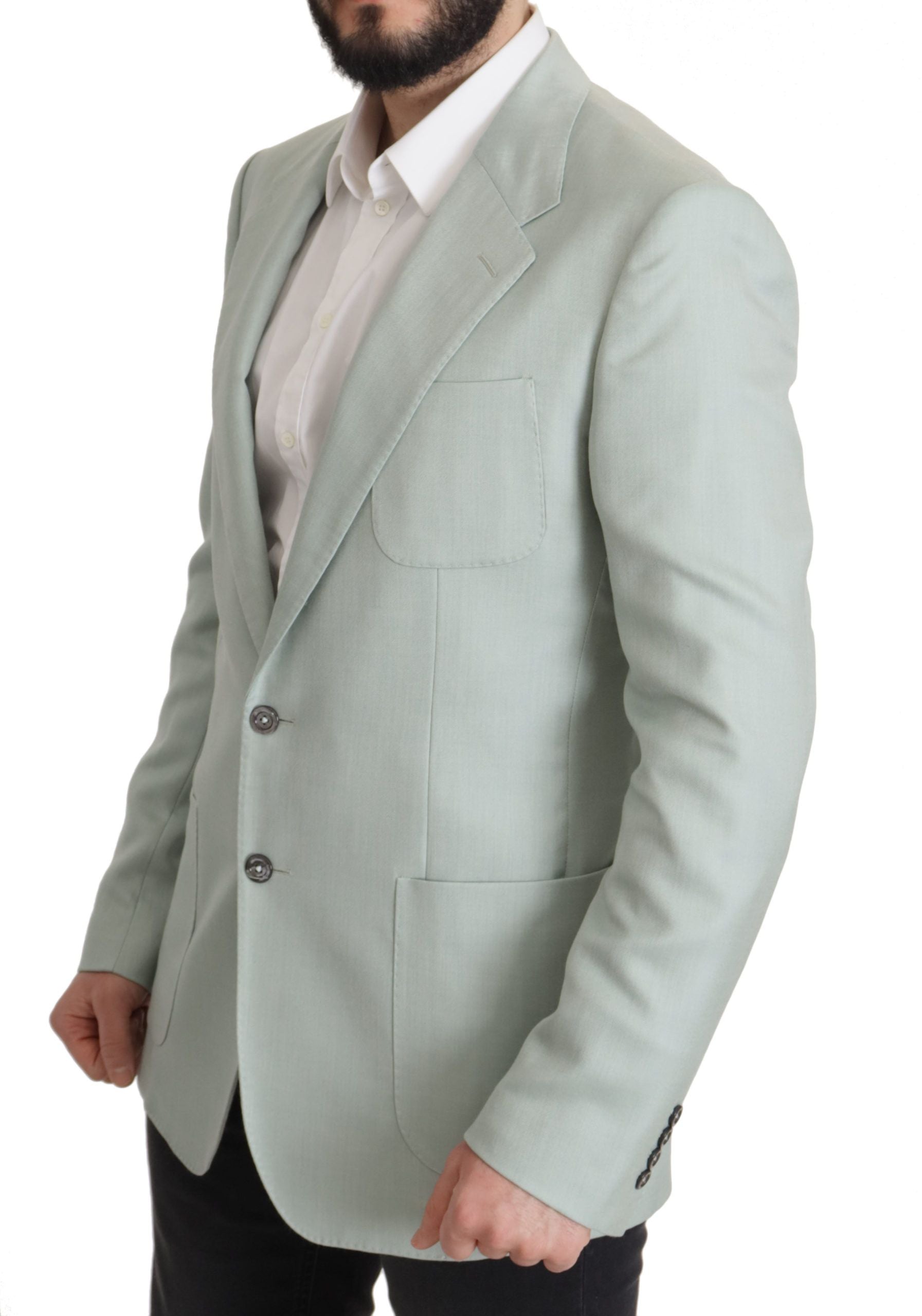 Dolce & Gabbana Green Cashmere Jacket Blazer Jacket Dolce & Gabbana