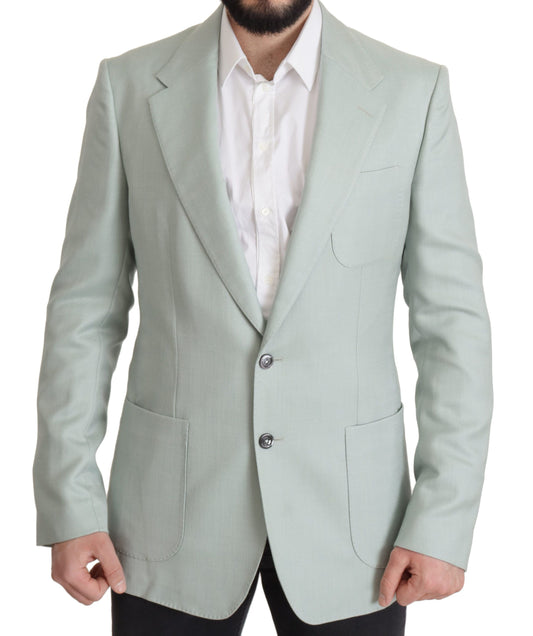 Dolce & Gabbana Green Cashmere Jacket Blazer Jacket Dolce & Gabbana