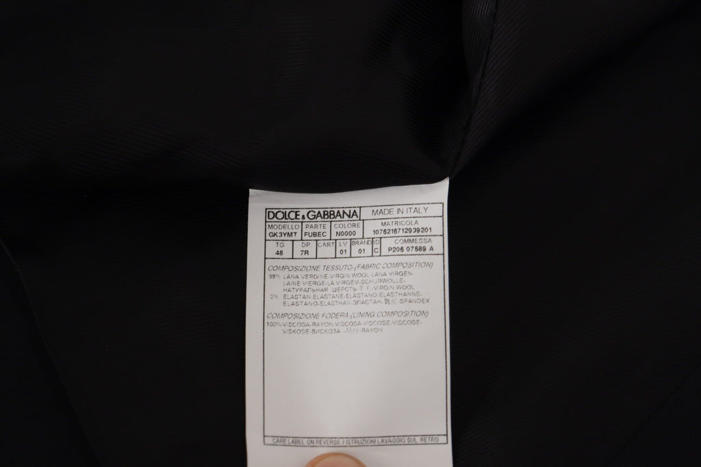 Dolce & Gabbana Black Jacket Vest 2 Piece MARTINI Blazer