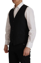 Dolce & Gabbana Black Jacket Vest 2 Piece MARTINI Blazer - Eljoys Fashion 