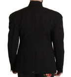 Dolce & Gabbana Black Wool Single Breasted Jacket Blazer - Eljoys Fashion 