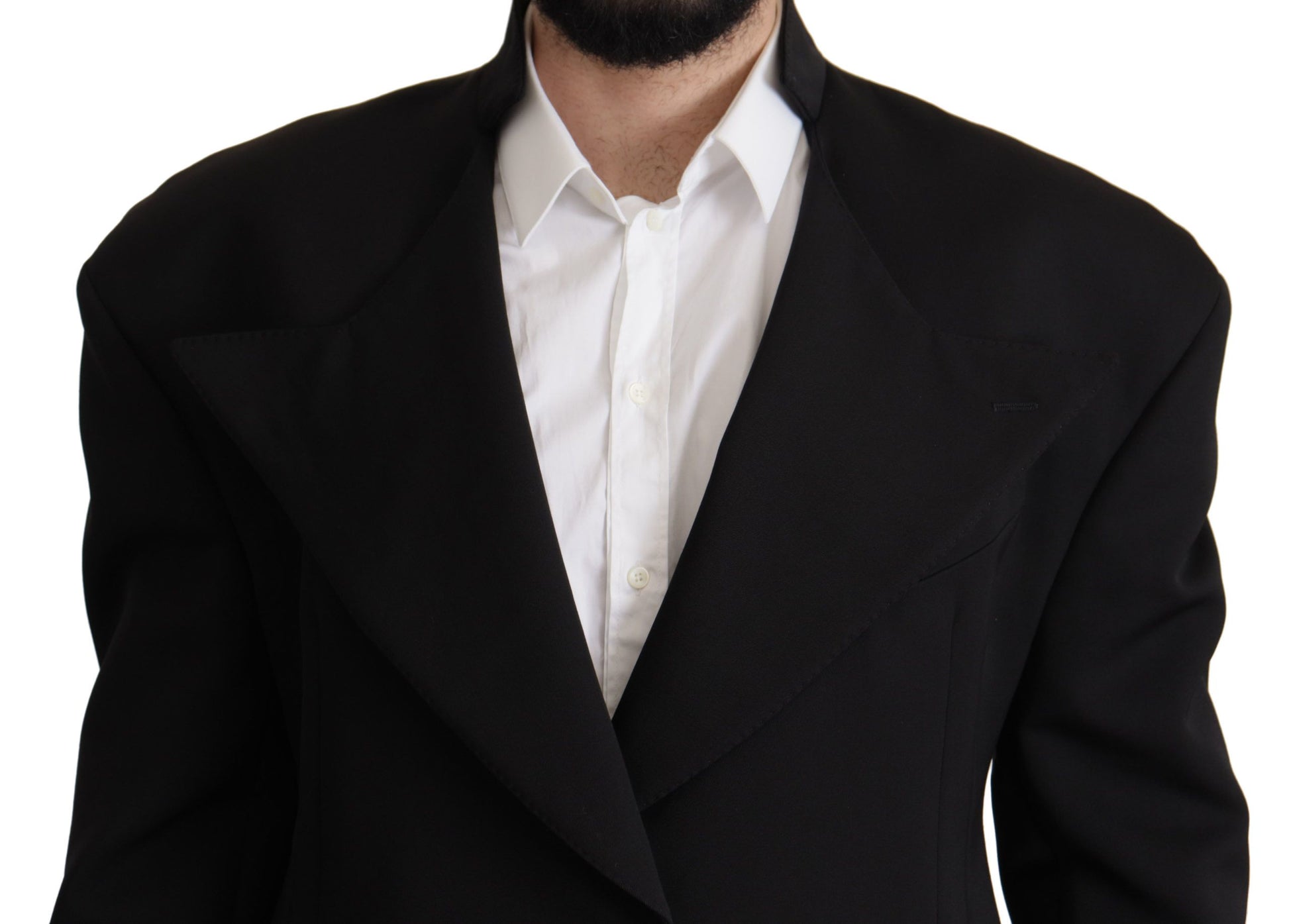 Dolce & Gabbana Black Wool Single Breasted Jacket Blazer Dolce & Gabbana