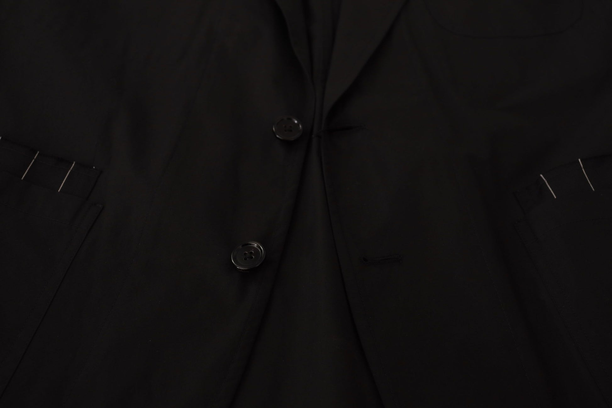Dolce & Gabbana Black Cotton Single Breasted Blazer Jacket Dolce & Gabbana