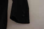 Dolce & Gabbana Black Cotton Single Breasted Blazer Jacket - Eljoys Fashion 