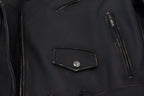 Dolce & Gabbana Black Leather Biker Coat Zipper Jacket - Eljoys Fashion 