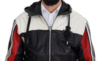 Dolce & Gabbana Black Leather Hooded Blouson Coat Jacket - Eljoys Fashion 