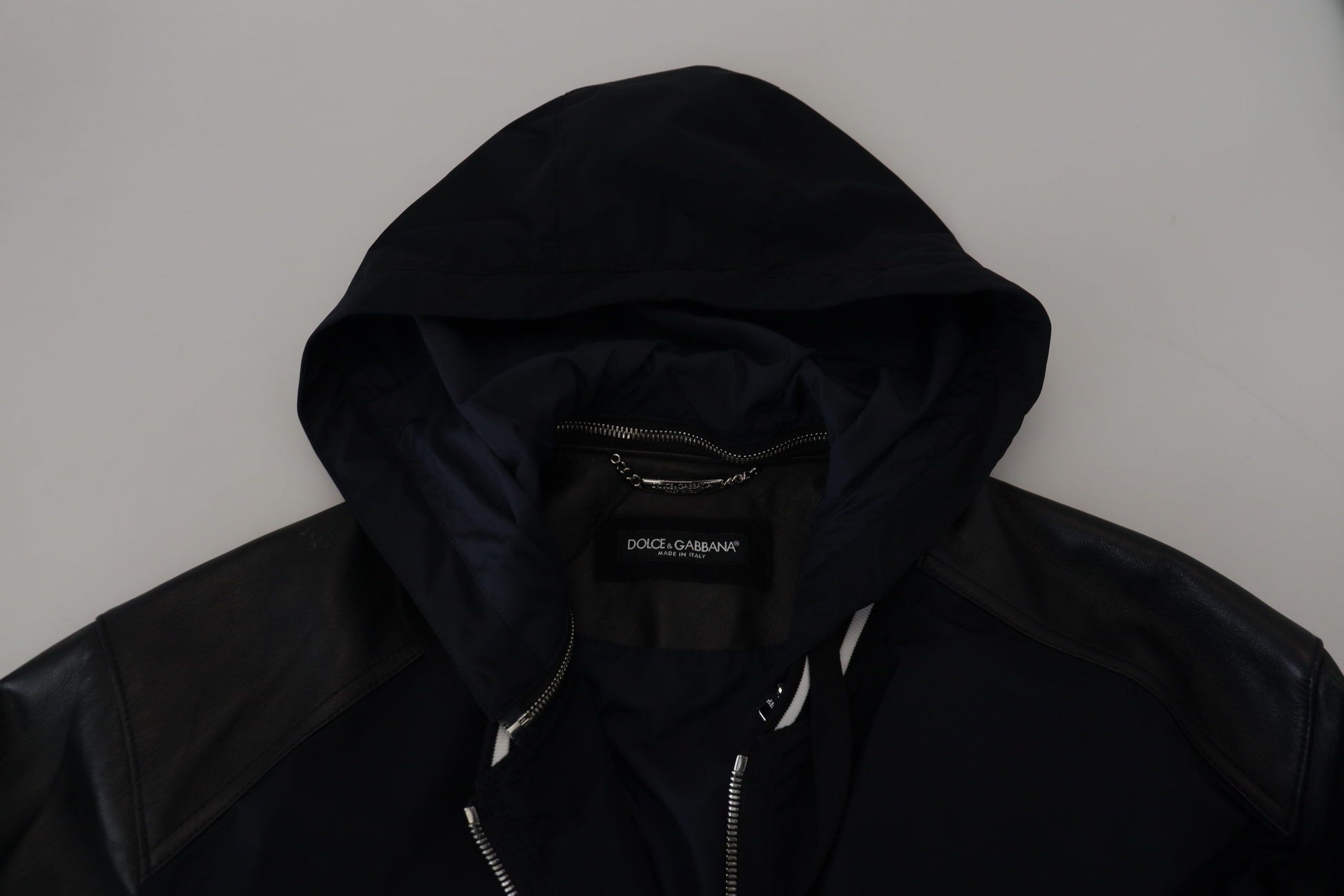 Dolce & Gabbana Black Polyester Hooded Blouson Coat Jacket Dolce & Gabbana