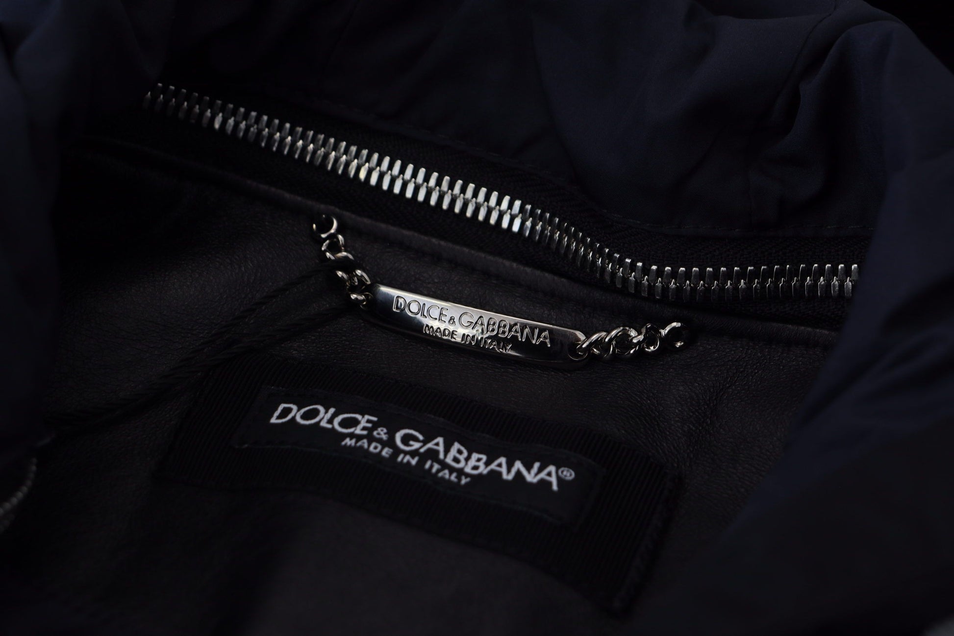 Dolce & Gabbana Black Polyester Hooded Blouson Coat Jacket Dolce & Gabbana