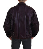 Dolce & Gabbana Bordeaux Nylon Collared Men Coat Jacket - Eljoys Fashion 