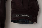 Dolce & Gabbana Bordeaux Nylon Collared Men Coat Jacket - Eljoys Fashion 