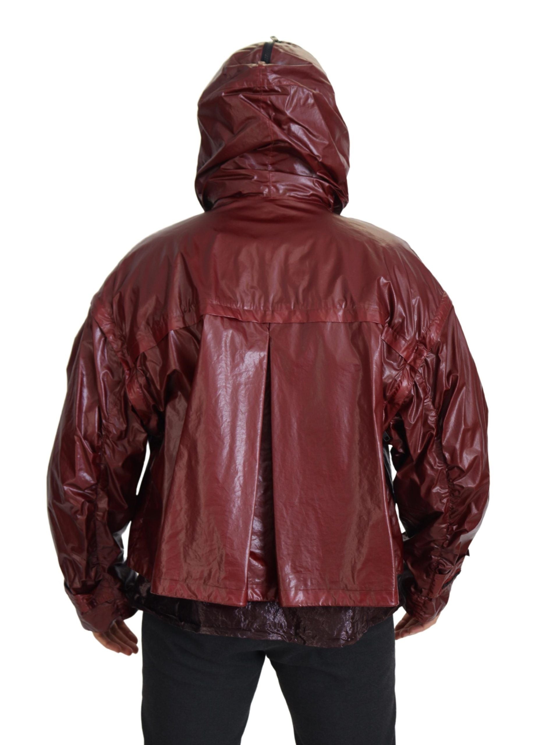 Dolce & Gabbana Bordeaux Cotton Hooded Full Zip Jacket Dolce & Gabbana