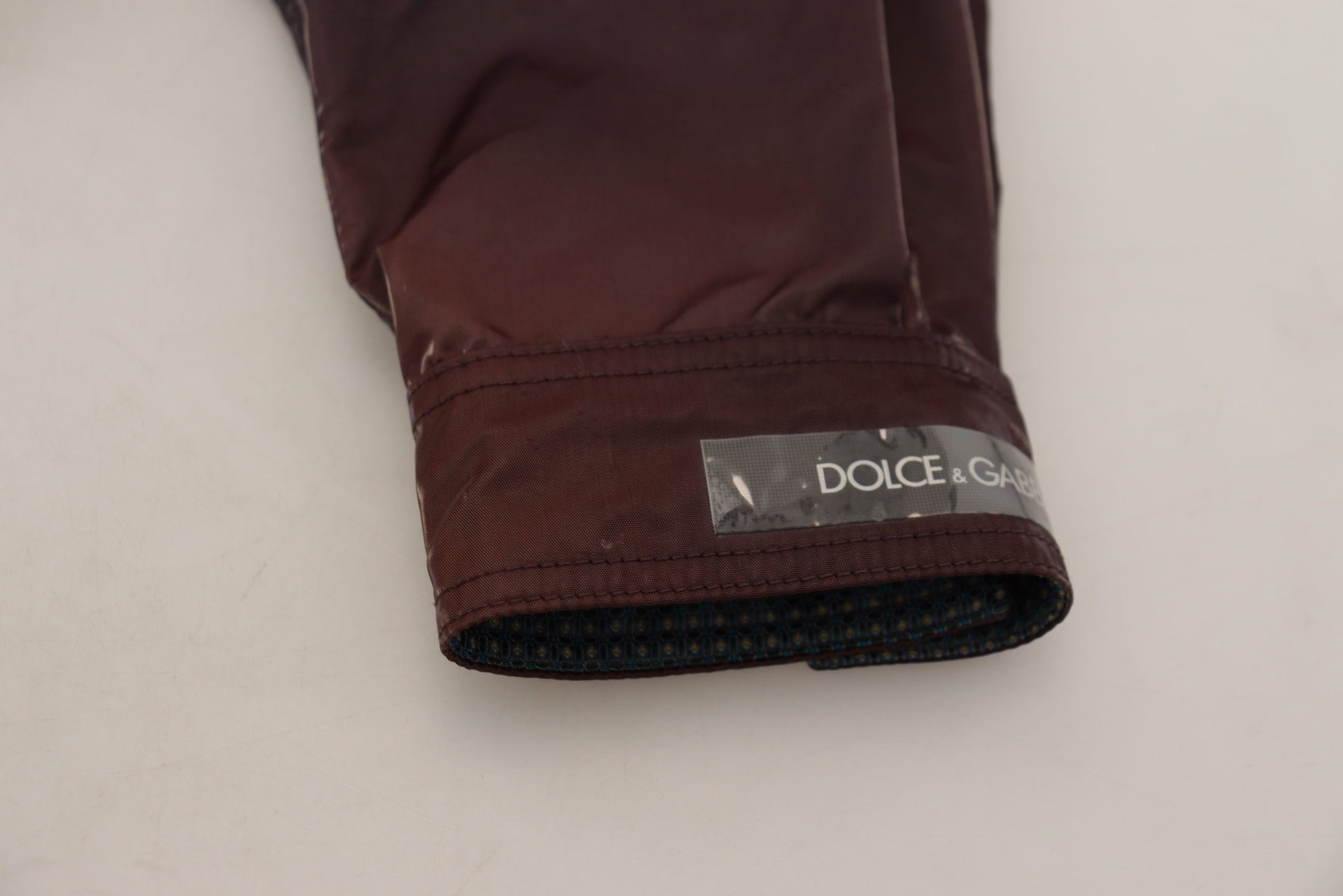 Dolce & Gabbana Purple Nylon Collared Biker Coat Jacket Dolce & Gabbana