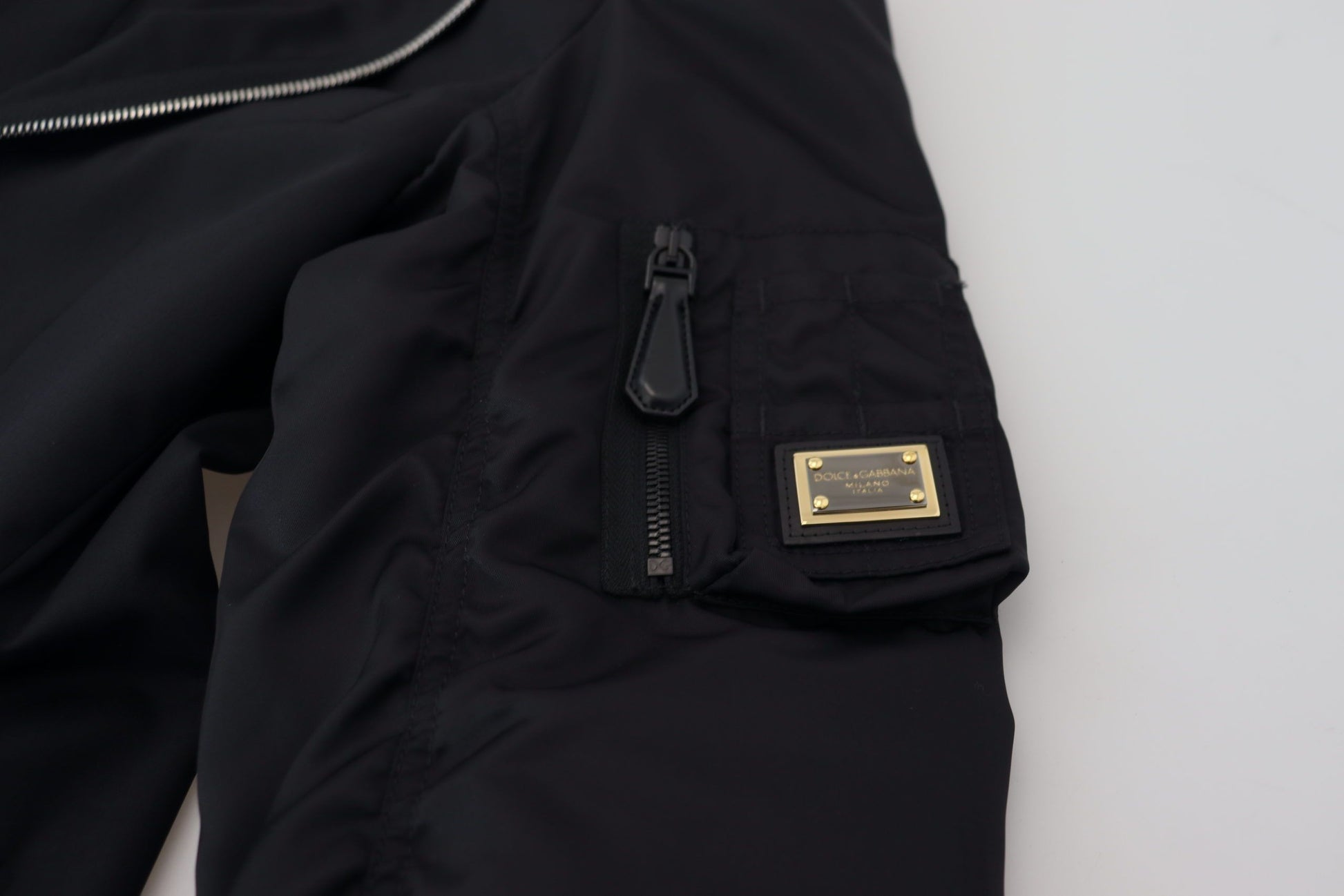 Dolce & Gabbana Black Wool Full Zip Long Sleeves Jacket Dolce & Gabbana