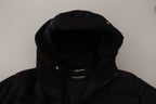 Dolce & Gabbana Black Nylon Hooded Parka Coat Winter Jacket - Eljoys Fashion 
