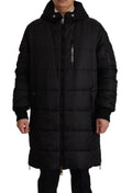 Dolce & Gabbana Black Nylon Hooded Parka Coat Winter Jacket - Eljoys Fashion 