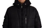 Dolce & Gabbana Black Nylon Hooded Parka Coat Winter Jacket - Eljoys Fashion 