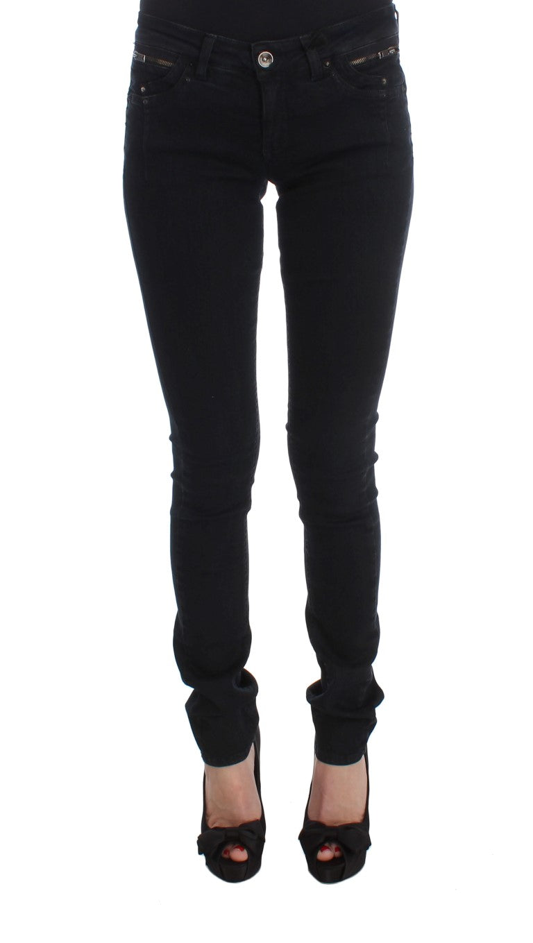 Costume National Black Cotton Slim Fit Denim Jeans Costume National