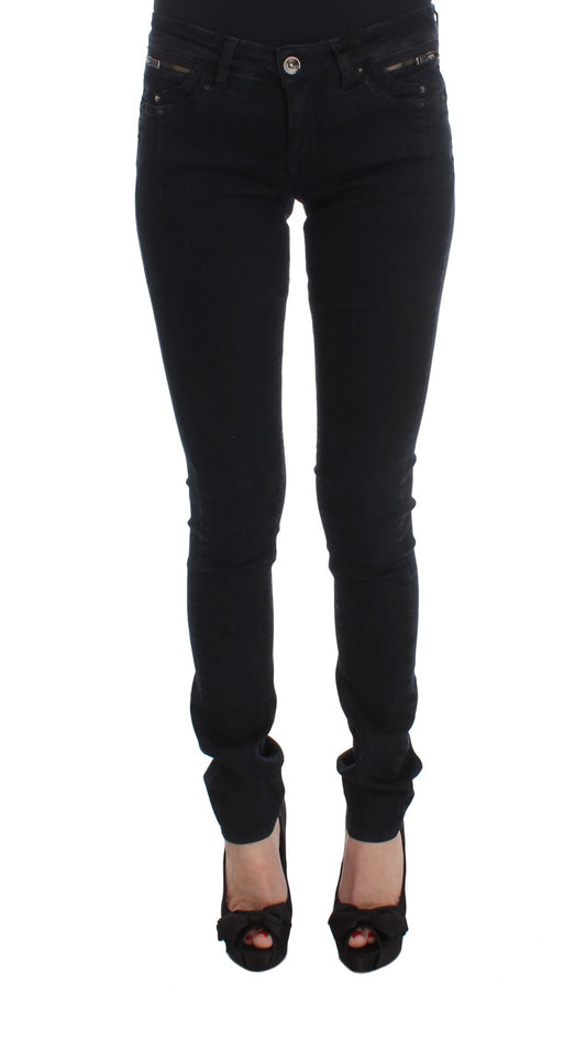 Costume National Black Cotton Slim Fit Denim Jeans Costume National