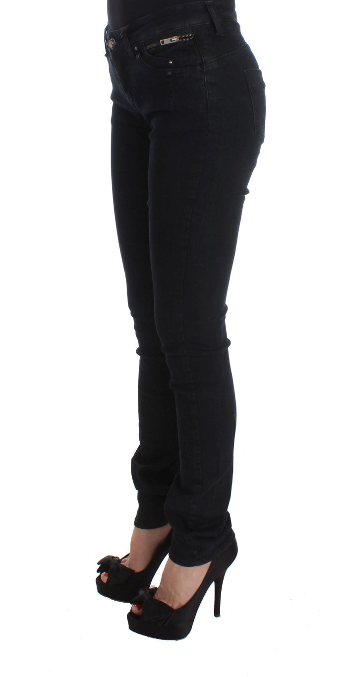 Costume National Black Cotton Slim Fit Denim Jeans Costume National