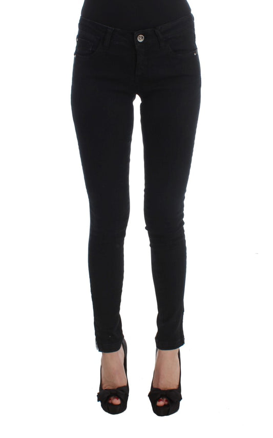 Costume National Black Cotton Slim Fit Denim Jeans Costume National