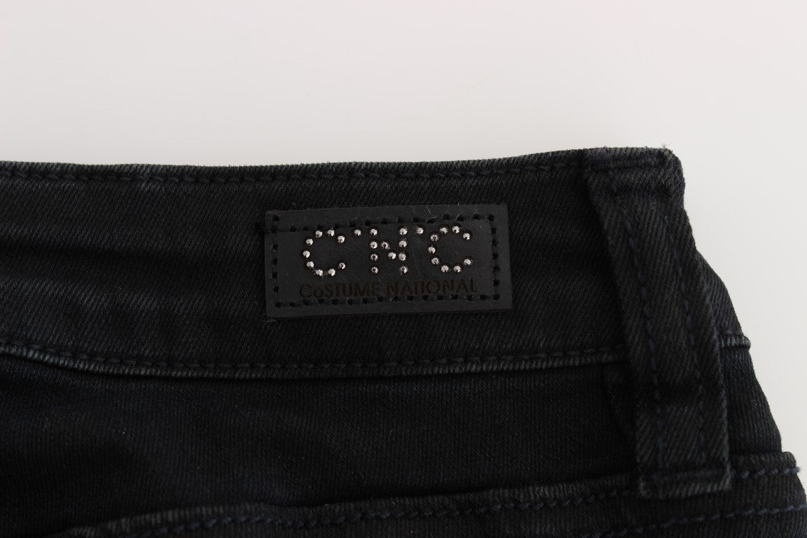 Costume National Black Cotton Slim Fit Denim Jeans Costume National