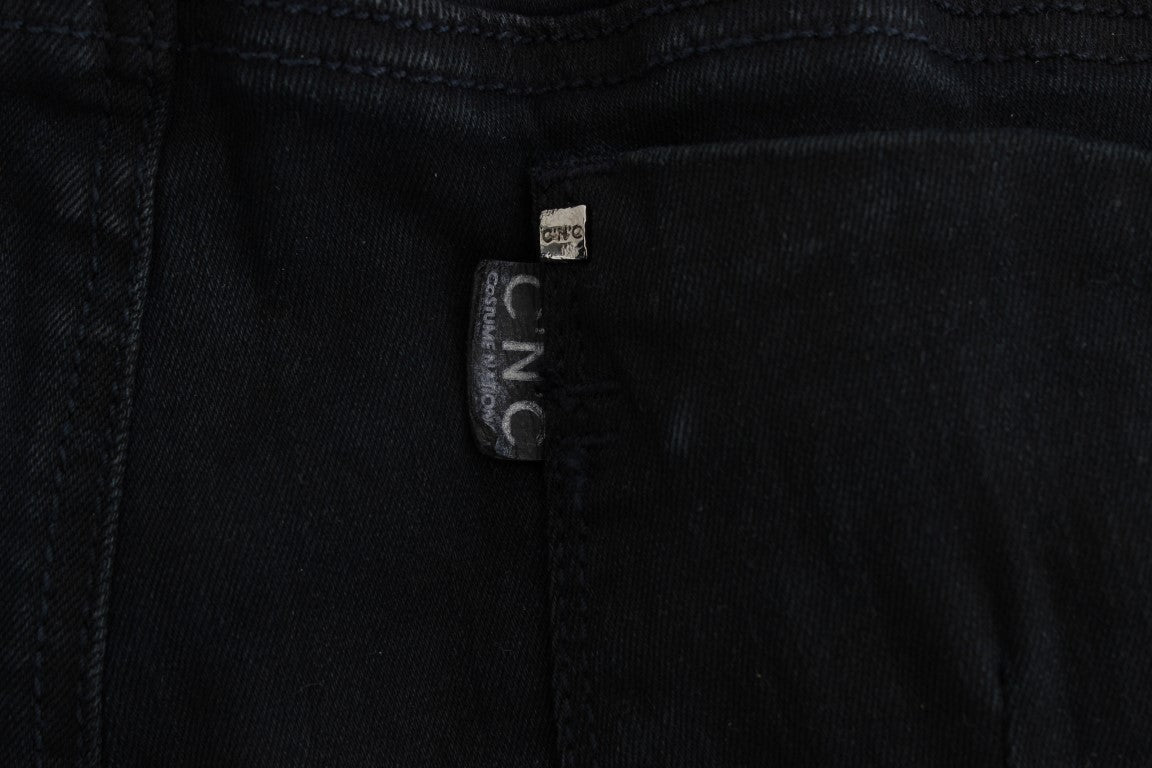 Costume National Black Cotton Slim Fit Denim Jeans Costume National