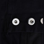 Costume National Black Cotton Slim Fit Cropped Jeans