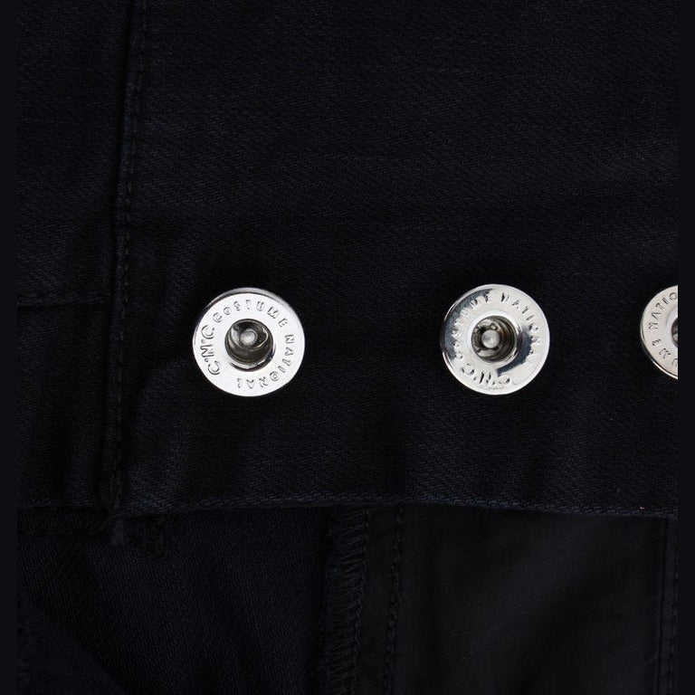 Costume National Black Cotton Slim Fit Cropped Jeans