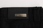 Costume National Black Cotton Slim Fit Bootcut Jeans