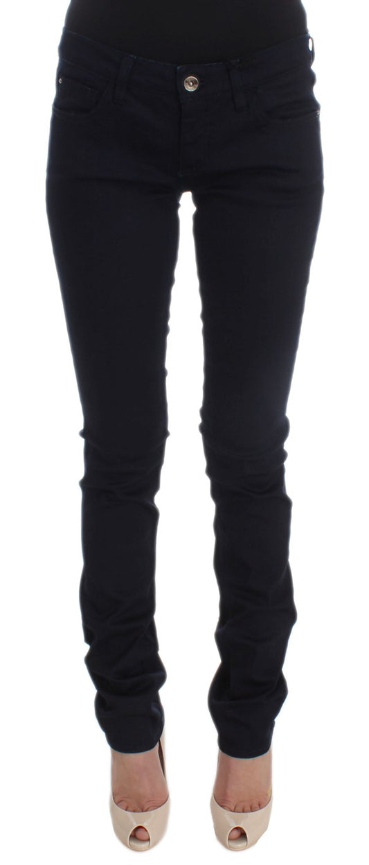 Costume National Blue Cotton Blend Slim Fit Jeans Costume National