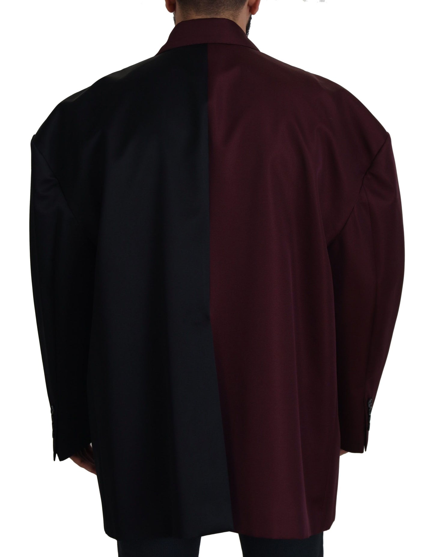 Dolce & Gabbana Bordeaux Polyester Double Breasted Jacket Dolce & Gabbana