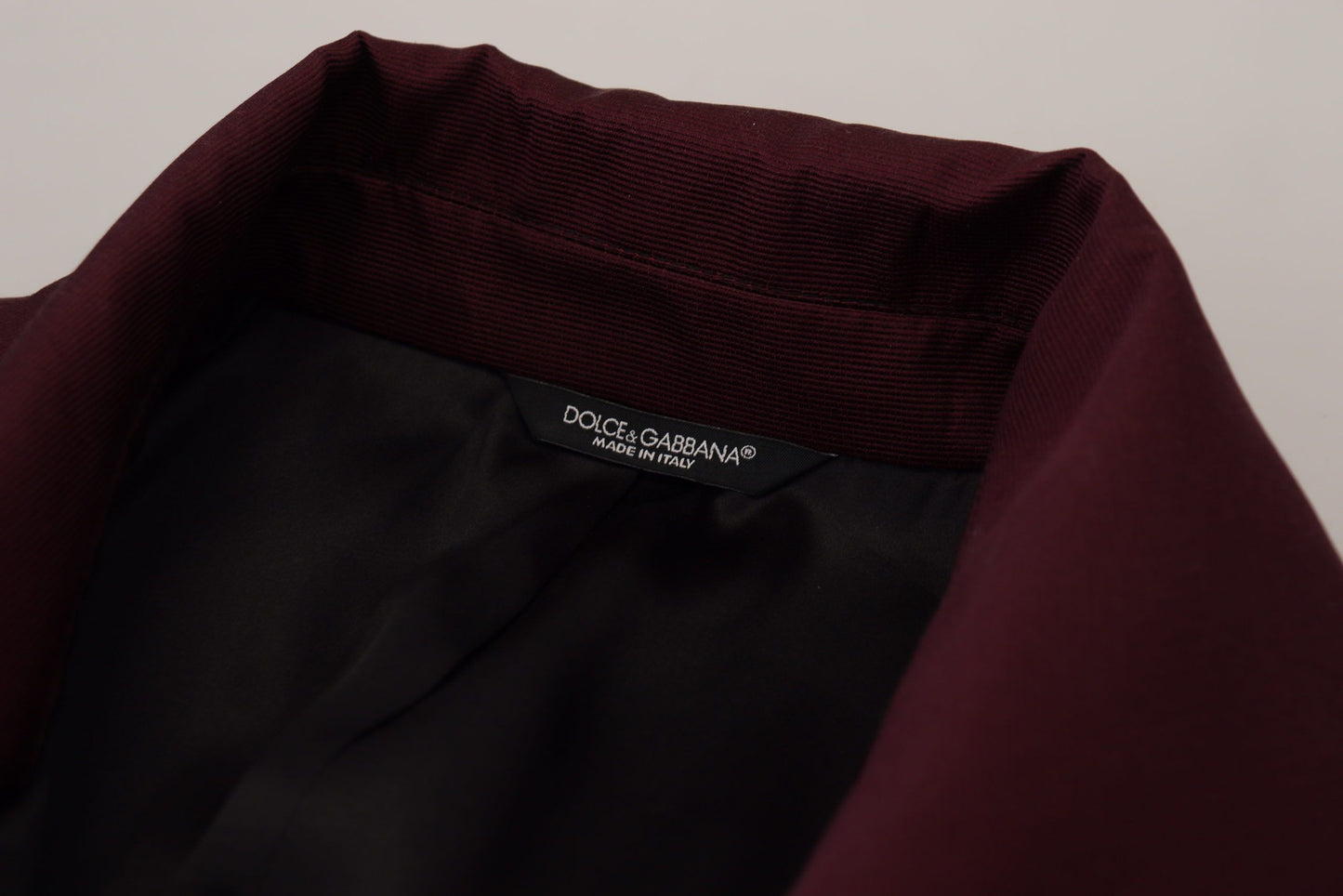 Dolce & Gabbana Bordeaux Polyester Double Breasted Jacket Dolce & Gabbana