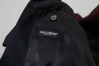 Dolce & Gabbana Bordeaux Polyester Double Breasted Jacket - Eljoys Fashion 