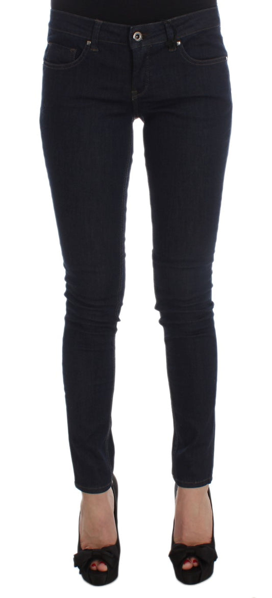Costume National Blue Cotton Blend Slim Fit Jeans Costume National