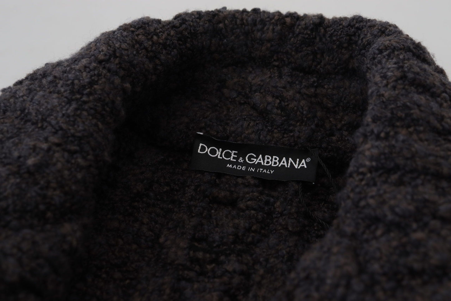 Dolce & Gabbana Black Wool Knit Double Breasted Coat Jacket Dolce & Gabbana