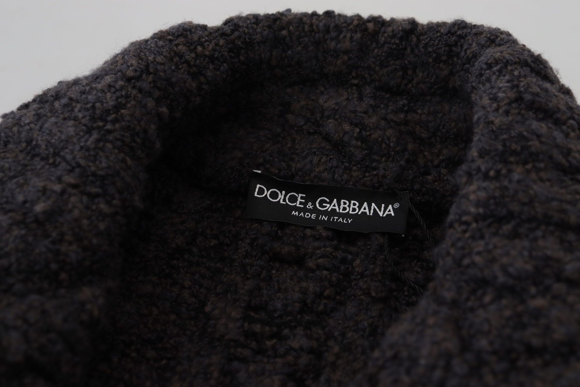 Dolce & Gabbana Black Wool Knit Double Breasted Coat Jacket Dolce & Gabbana