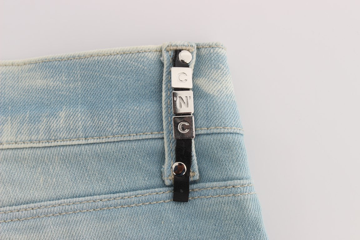Costume National Blue Cotton Blend Super Slim Fit Jeans Costume National