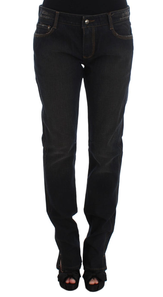 Ermanno Scervino Blue Wash Cotton Boyfriend Jeans Ermanno Scervino