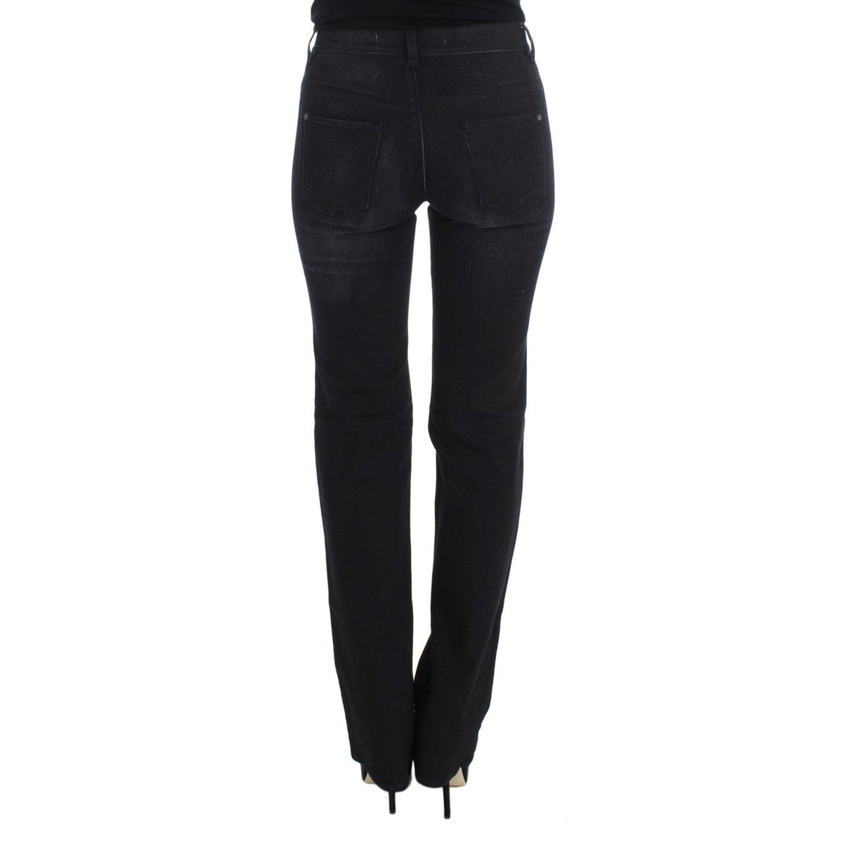 Ermanno Scervino Blue Cotton Blend Slim Fit Bootcut Jeans