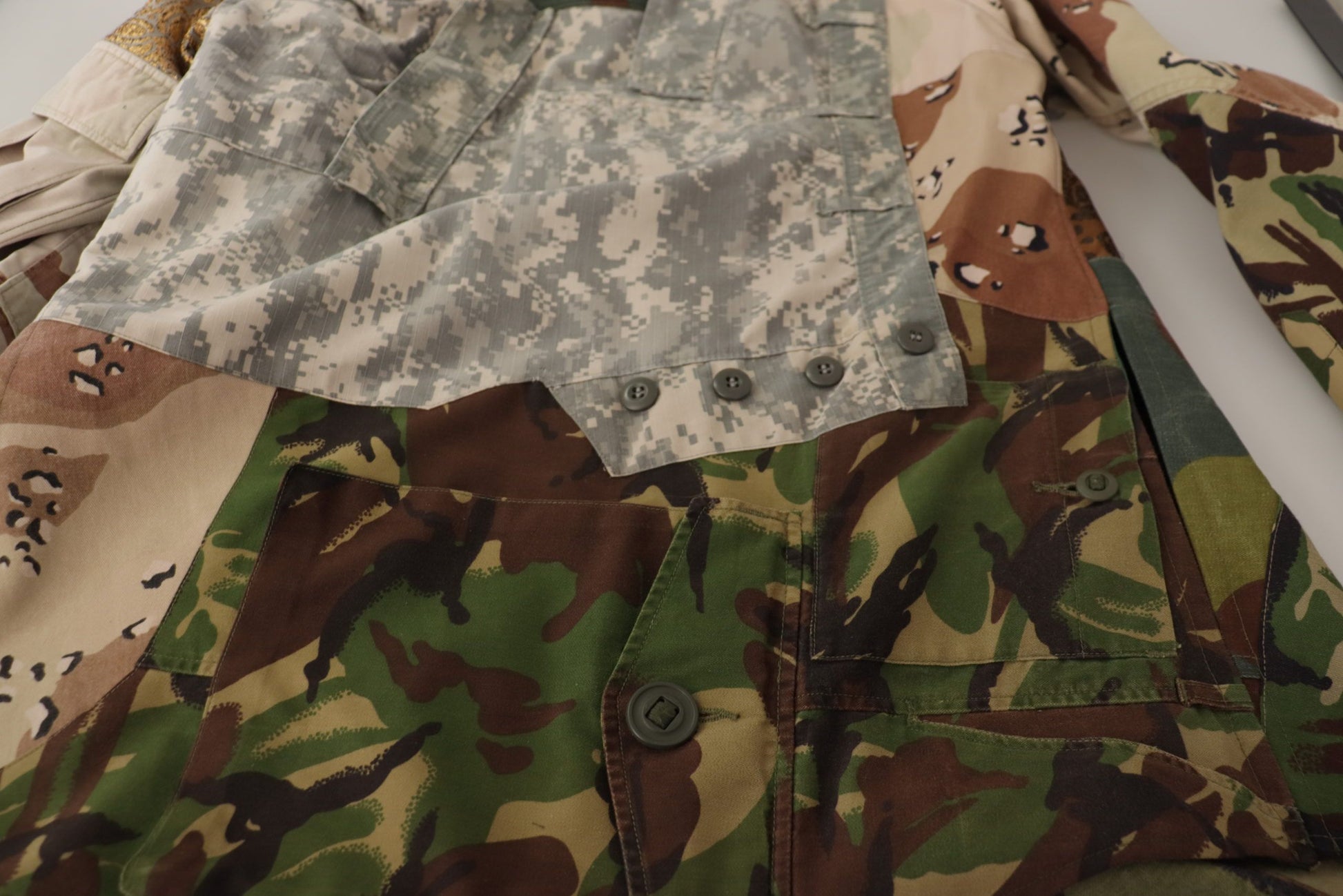 Dolce & Gabbana Multicolor Button Down Patchwork Shirt Dolce & Gabbana