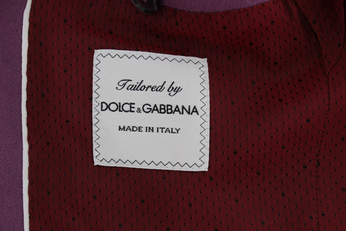 Dolce & Gabbana Purple Cashmere Slim Fit Blazer Jacket Dolce & Gabbana