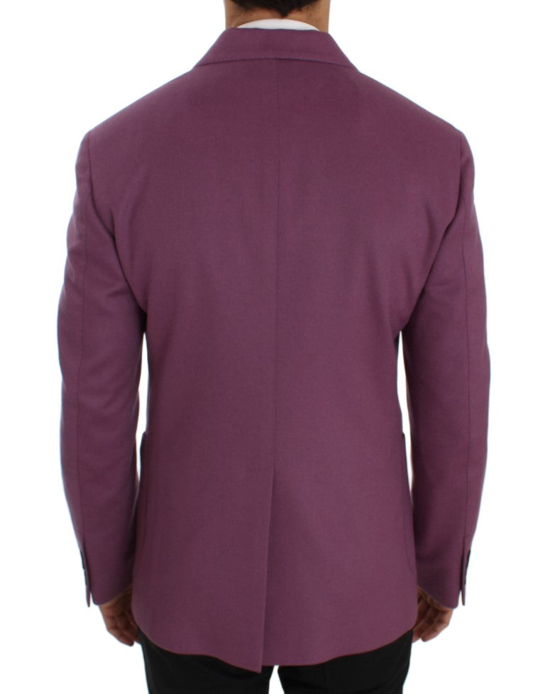 Dolce & Gabbana Purple Cashmere Slim Fit Blazer Jacket Dolce & Gabbana