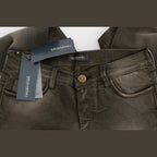 Ermanno Scervino Gray Wash Cotton Blend Slim Fit Jeans